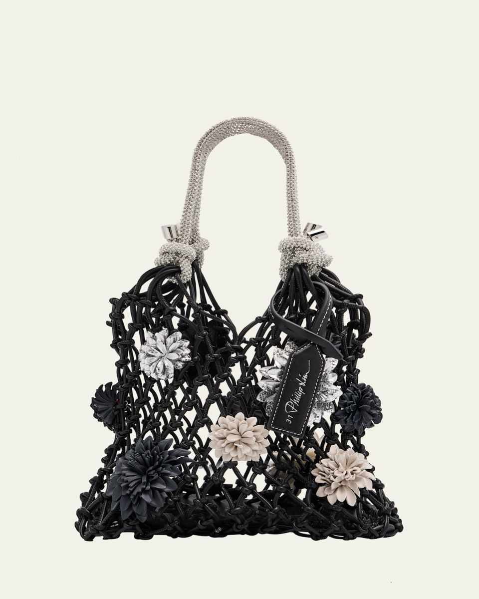 Mini Macrame Flower Sac Top-Handle Bag